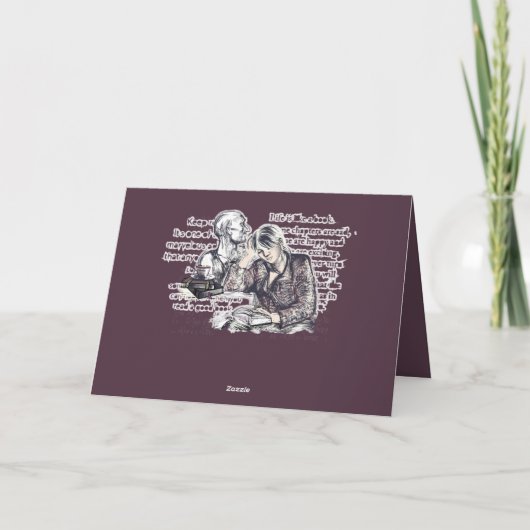 女の子読は本だ カード (裏面)