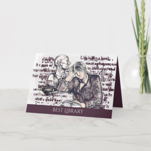 女の子読は本だ カード (正面)