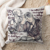 女の子読は本だ クッション (ブランケット)