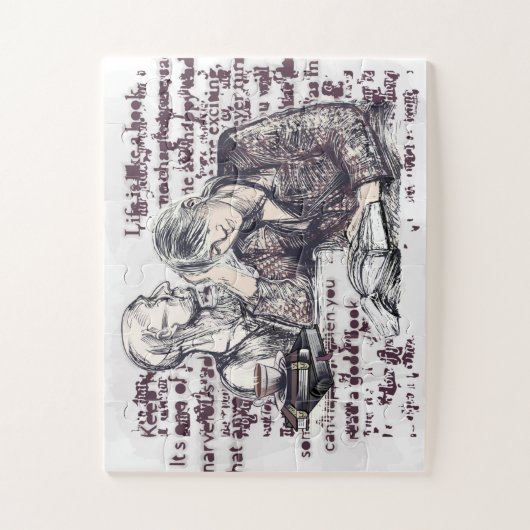 女の子読は本だ ジグソーパズル (縦)