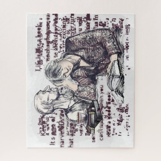 女の子読は本だ ジグソーパズル (縦)