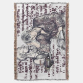 女の子読は本だ スローブランケット (正面縦)