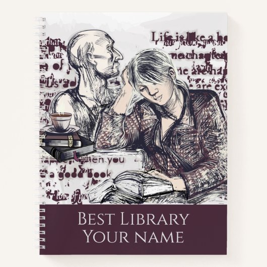 女の子読は本だ ノートブック (正面)