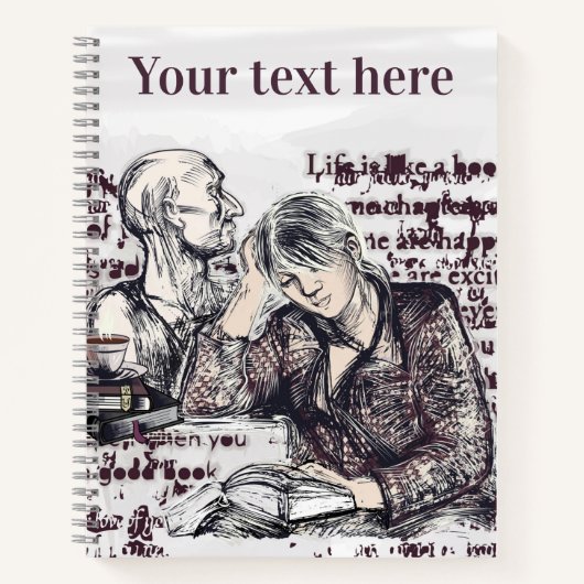 女の子読は本だ ノートブック (正面)