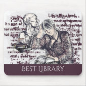 女の子読は本だ マウスパッド (正面)