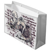 女の子読は本だ ラージペーパーバッグ (正面アングル)