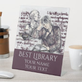 女の子読は本だ 台座サイン (インサイチュ)