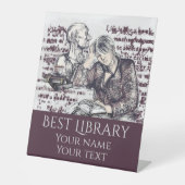 女の子読は本だ 台座サイン (正面)