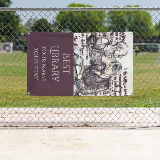 女の子読は本だ 横断幕 (インサイチュ)