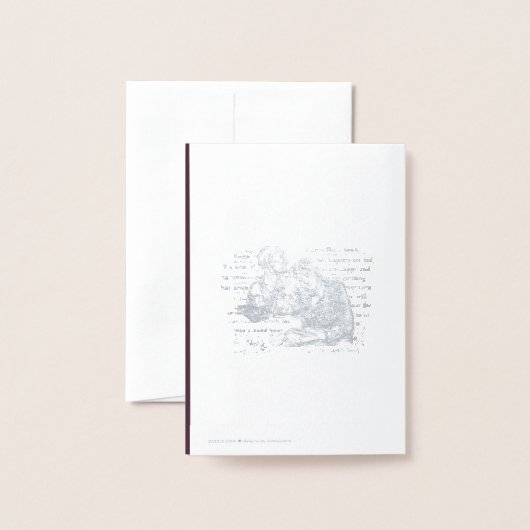 女の子読は本だ 箔カード (裏面封筒付き)