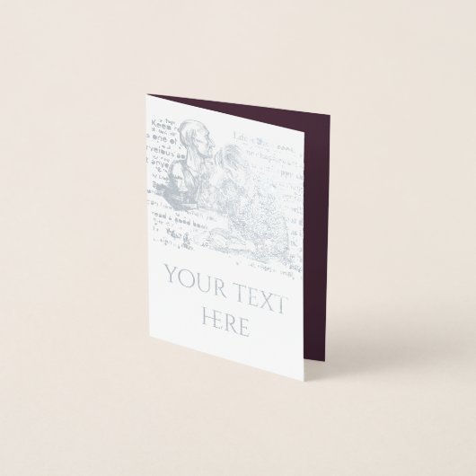 女の子読は本だ 箔カード (正面)