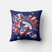 女の子赤白青バレーボールスター クッション (裏面)