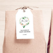 女の子赤面ピンクの赤ちゃんシャワー ギフトタグ