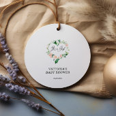 女の子赤面ピンクの赤ちゃんシャワー フェイバータグ