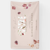 女の子赤面秋ベビーシャワー 横断幕 (縦)