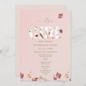 女の子赤面秋ベビーシャワーII 招待状 (正面/裏面)