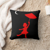 女の子踊りと傘 クッション (ブランケット)