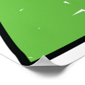 女の子踊りオン緑の文字Aおもしろいアルファベット ポスター (角)