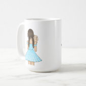 女の子運はペットの名前をカスタムする付きバニー コーヒーマグカップ (正面左)