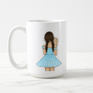 女の子運はペットの名前をカスタムする付きバニー コーヒーマグカップ