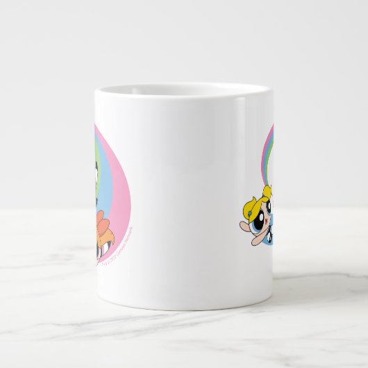 女の子達が空を飛ぶ ジャンボコーヒーマグカップ (正面)