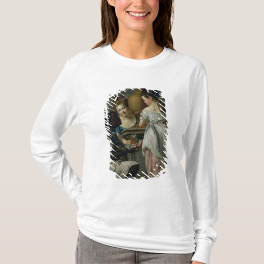 女の子間の会話、か2人の女の子 Tシャツ (正面)