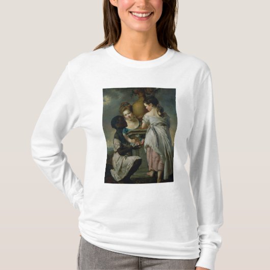 女の子間の会話、か2人の女の子 Tシャツ (正面)