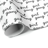 女の子集団かわいいフェミモダンニストの女の子パワースクリプト ラッピングペーパー (ロールコーナー)