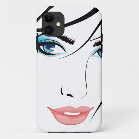女の子顔iPhone 5辛うじてそこに™ Case-Mate iPhoneケース (裏面)