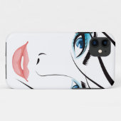 女の子顔iPhone 5辛うじてそこに™ Case-Mate iPhoneケース (裏面(横))