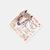 女の子馬の誕生日パーティーペーパーナプキン スタンダードカクテルナプキン (角)