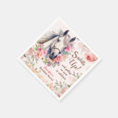 女の子馬の誕生日パーティーペーパーナプキン スタンダードカクテルナプキン (角)