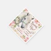 女の子馬の誕生日パーティーペーパーナプキン スタンダードカクテルナプキン (角)