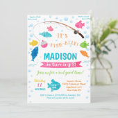 女の子魚釣り誕生日招待状第2位3位4位 招待状 (スタンド正面)