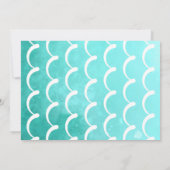 女の子魚釣り1st誕生日の写真 招待状 (裏面)