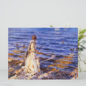 女の子魚釣り(by John Singer Sargent) カード (スタンド正面)