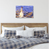 女の子魚釣り(by John Singer Sargent) キャンバスプリント (インサイチュ (寝室))