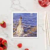 女の子魚釣り(by John Singer Sargent) スタンダードカクテルナプキン (インサイチュ)