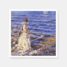女の子魚釣り(by John Singer Sargent)