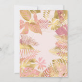 女の子1日ピンクジャングルサファリ 招待状 (裏面)