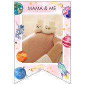女の子1歳の誕生日の毎月の写真 バンティングフラッグ (第2の旗)