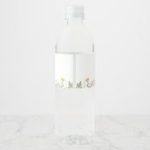 女の子1歳の誕生日を飾るバニーもいる ペットボトルラベル (裏面)