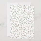 女の子1歳の誕生日を飾るバニーもいる 招待状 (裏面)