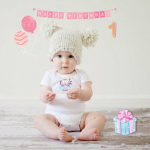 女の子1歳の誕生日ユニコーンキャット誕生日ベビーガール