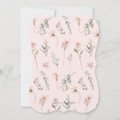 女の子1歳の誕生日リトル恋しく思オネダーランドピンク 招待状 (裏面)