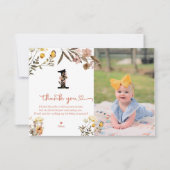 女の子1歳の誕生日 | Little 恋しく思 Onederful サンキューカード (正面)