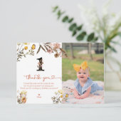 女の子1歳の誕生日 | Little 恋しく思 Onederful サンキューカード (スタンド正面)