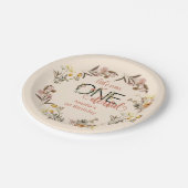 女の子1歳の誕生日 | Little 恋しく思 Onederful ペーパープレート (アングル)