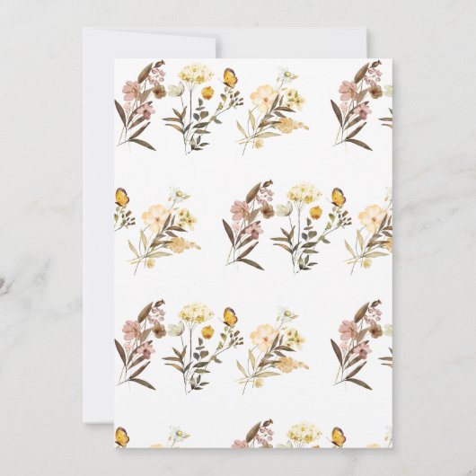 女の子1歳の誕生日 | Little 恋しく思 Onederful 招待状 (裏面)