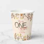 女の子1歳の誕生日 | Little 恋しく思 Onederful 紙コップ (裏面)